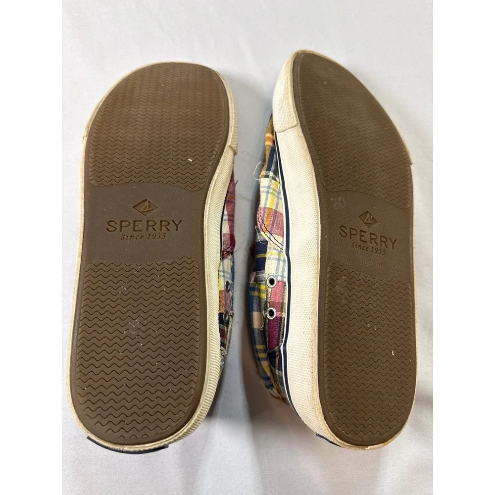 Sperry Top-Sider Mens Patchwork Plaid Canvas Boat Shoes STS19310 Multicolor 8.5